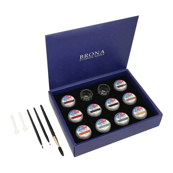 BRONA - Henna Augenbrauen - Komplettes Set