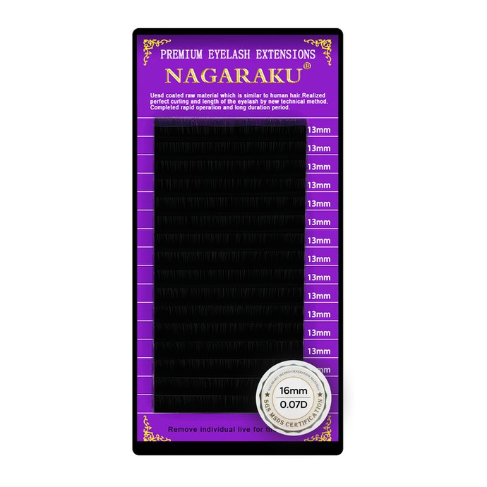 New Material - Nagaraku Lashes - 16mm, D, 0.07mm