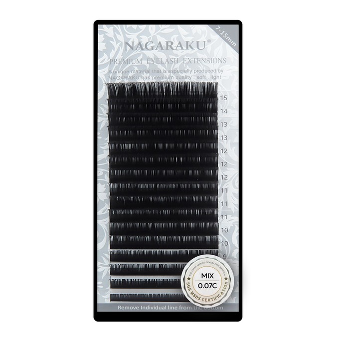 Nouveau Matériau - Nagaraku Lashes - Mélange de 16 lignes, C, 0.07mm