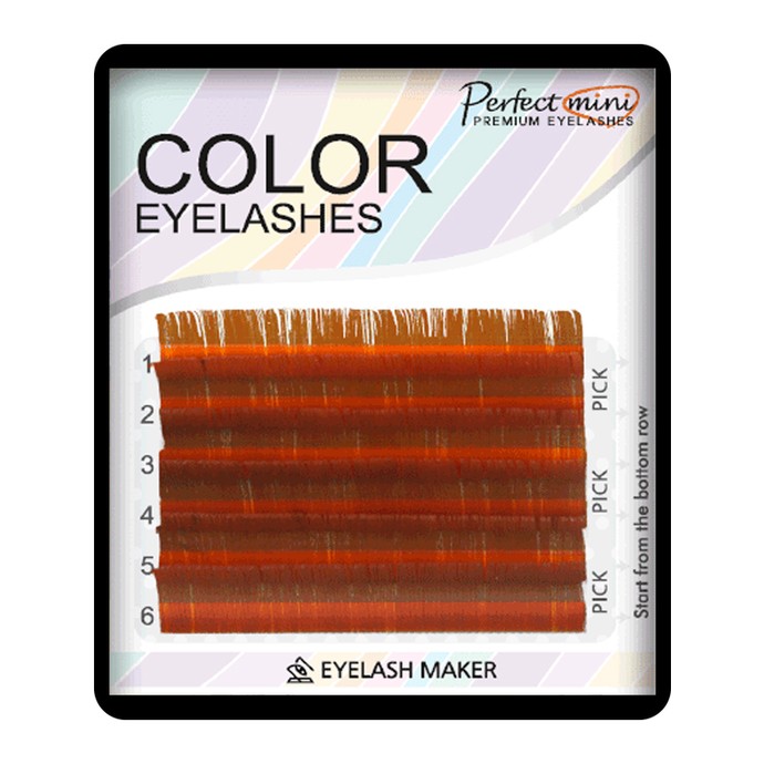 Cils Colorés - Marron Foncé - Mix 8-13, C, 0.10mm