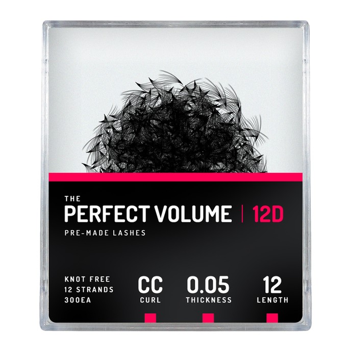 Perfect Volume - 300 extensions préfabriquées en 12D - 12mm, CC, 0.05mm