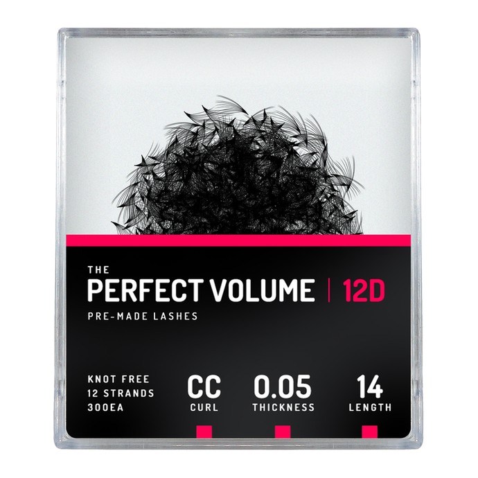 Perfect Volume - 300 extensions 12D préfabriquées - 14mm, CC, 0.05mm