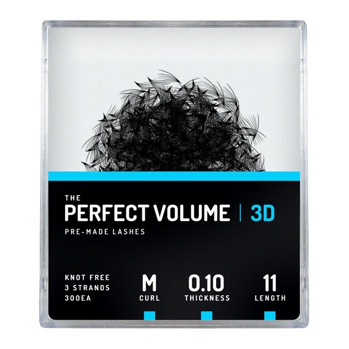 Perfect Volume - 300 extensions 3D prêtes à l'emploi - 11mm, M, 0.10mm
