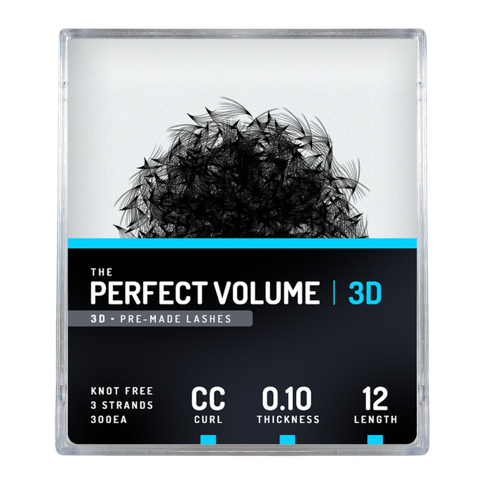 Perfect Volume - 300 extensions 3D préfabriquées - 12mm, CC, 0.10mm