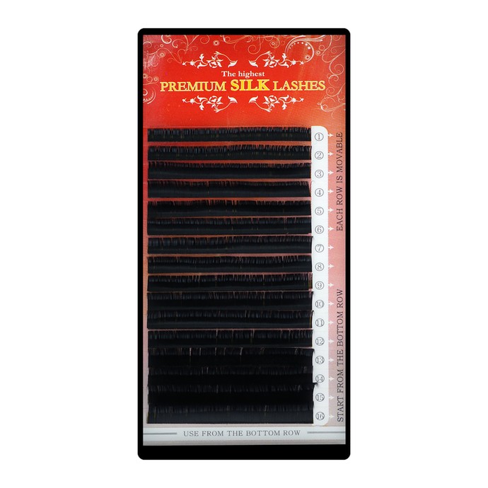 Cils en soie de qualité supérieure - Mélanger 16 linii, C, 0,05 mm