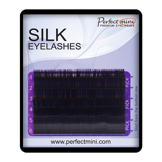 Cils en soie de qualité supérieure - Mélanger 6 linii, D, 0,07 mm