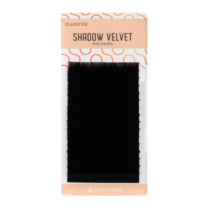 Cils en velours ombré - Mélanger 16 linii, B, 0,07 mm